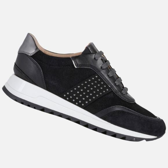 Geox Shoes - NWOB Geox D Tabelya Women's Sneakers in Black and Gun Metal Grey, Size 8